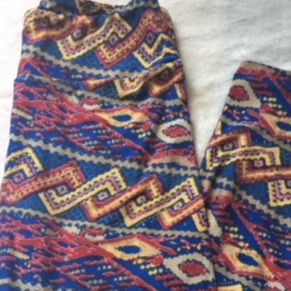 NEW-LULAROE Leggings with Unique Print-OS - Picture 1 of 3